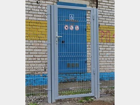 Калитка для 3 д забора серого цвета