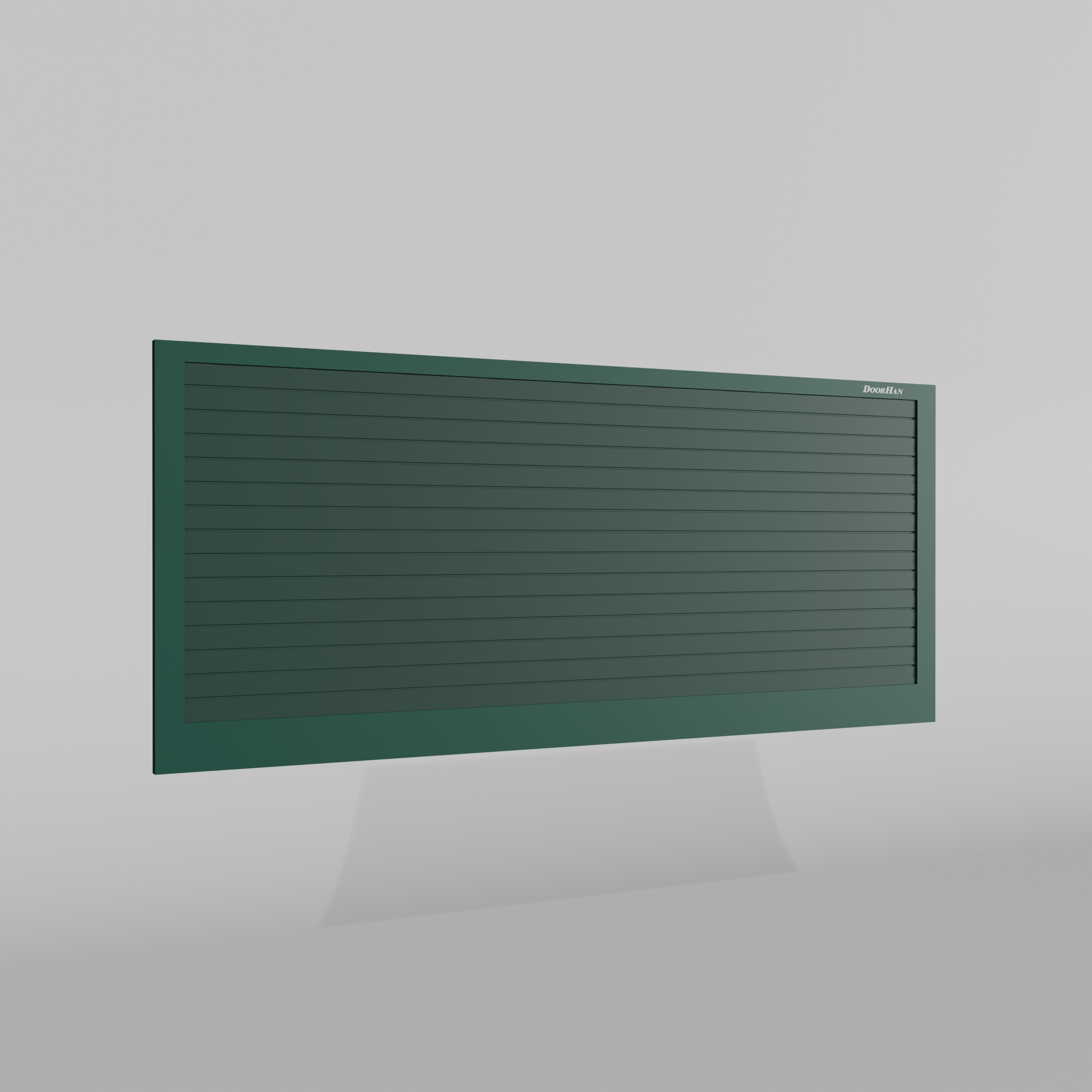 Откатные ворота DoorHan 3100х1500 цвета RAL 6005 (зелёный) с дизайном «доска» с автоматикой