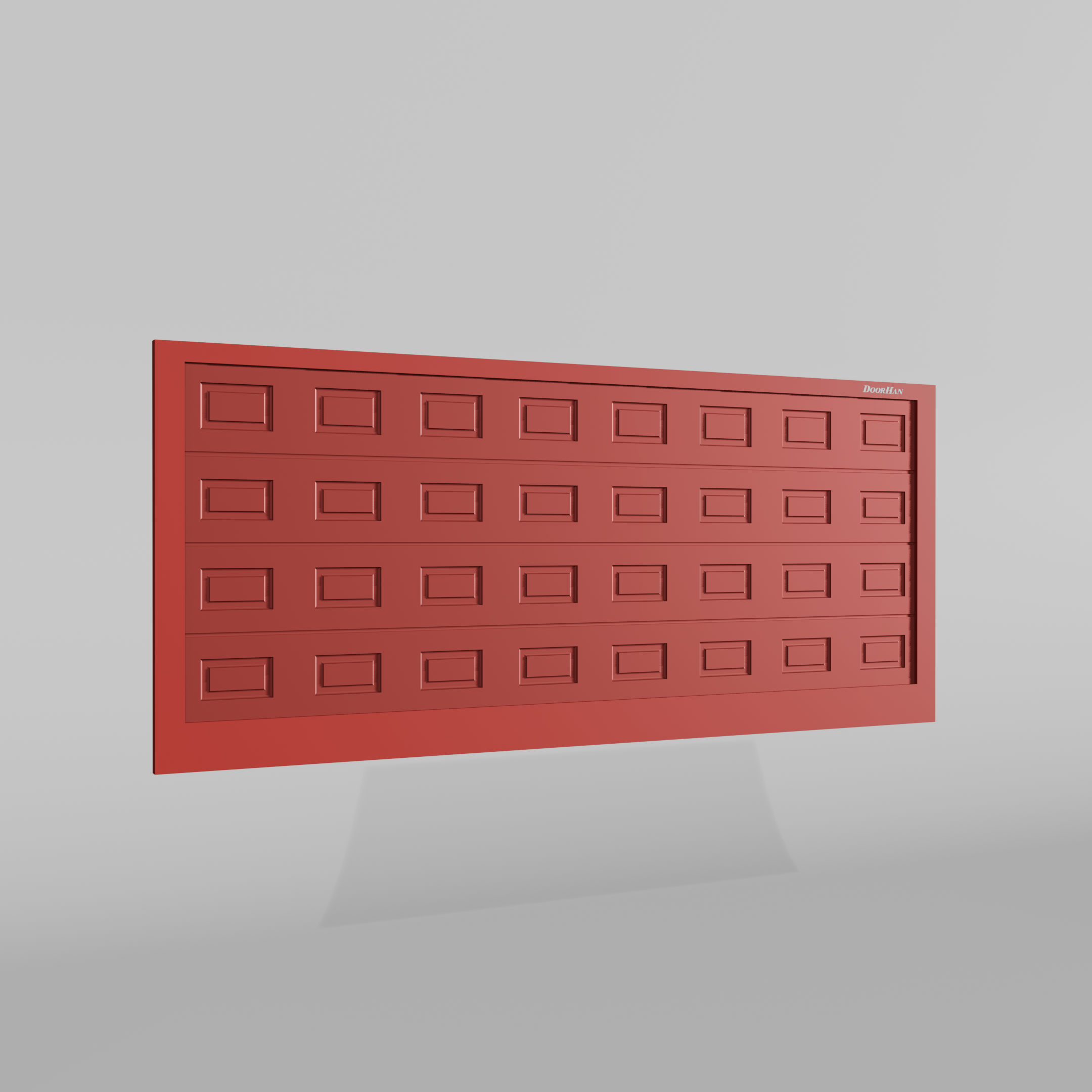 Откатные ворота DoorHan 3100х2000 цвета RAL 3000 (коричневый) с дизайном «филенка» с автоматикой