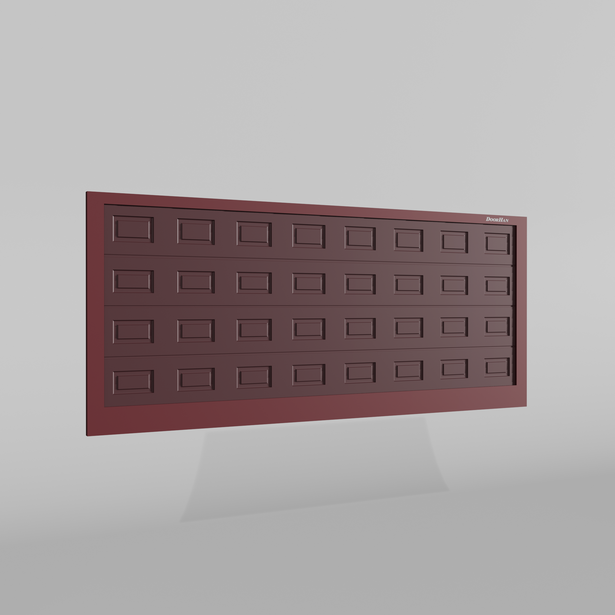 Откатные ворота DoorHan 2500х1500 цвета RAL 3005 (бордовый) с дизайном «филенка» с автоматикой